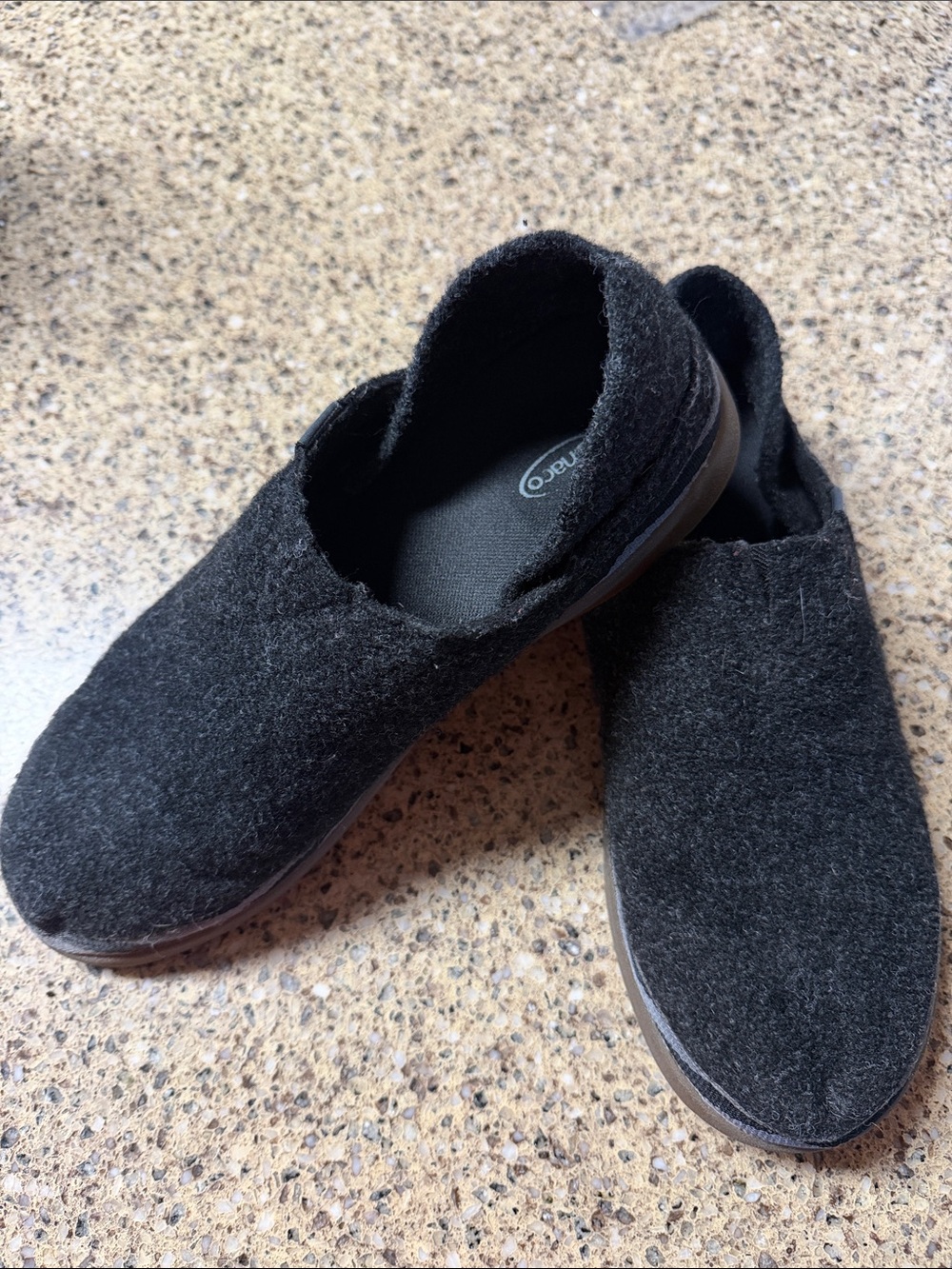 Slip-On Chaco Black Wool Shoes